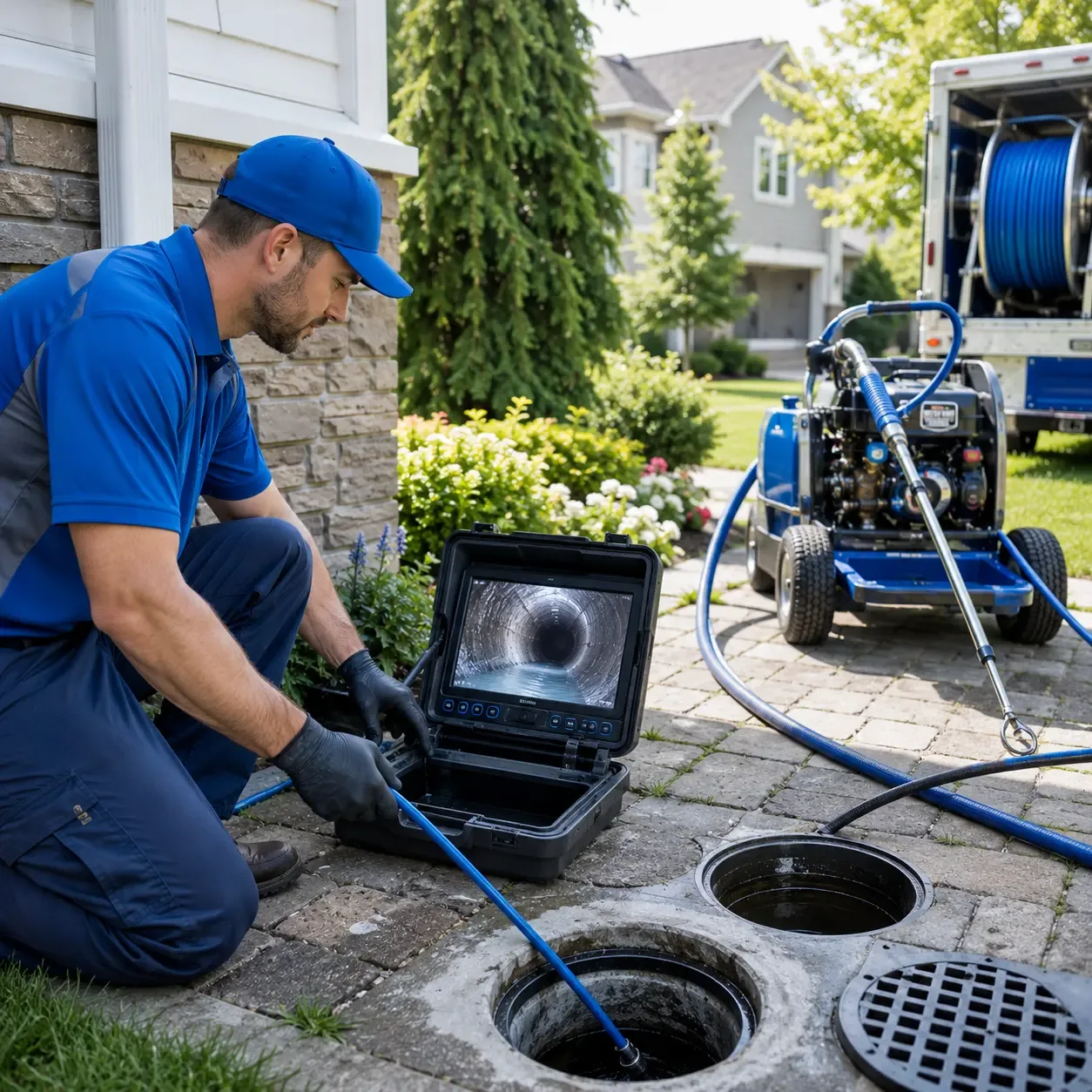 Outdoor drain cleaning professionals serving Beacon Falls, CT